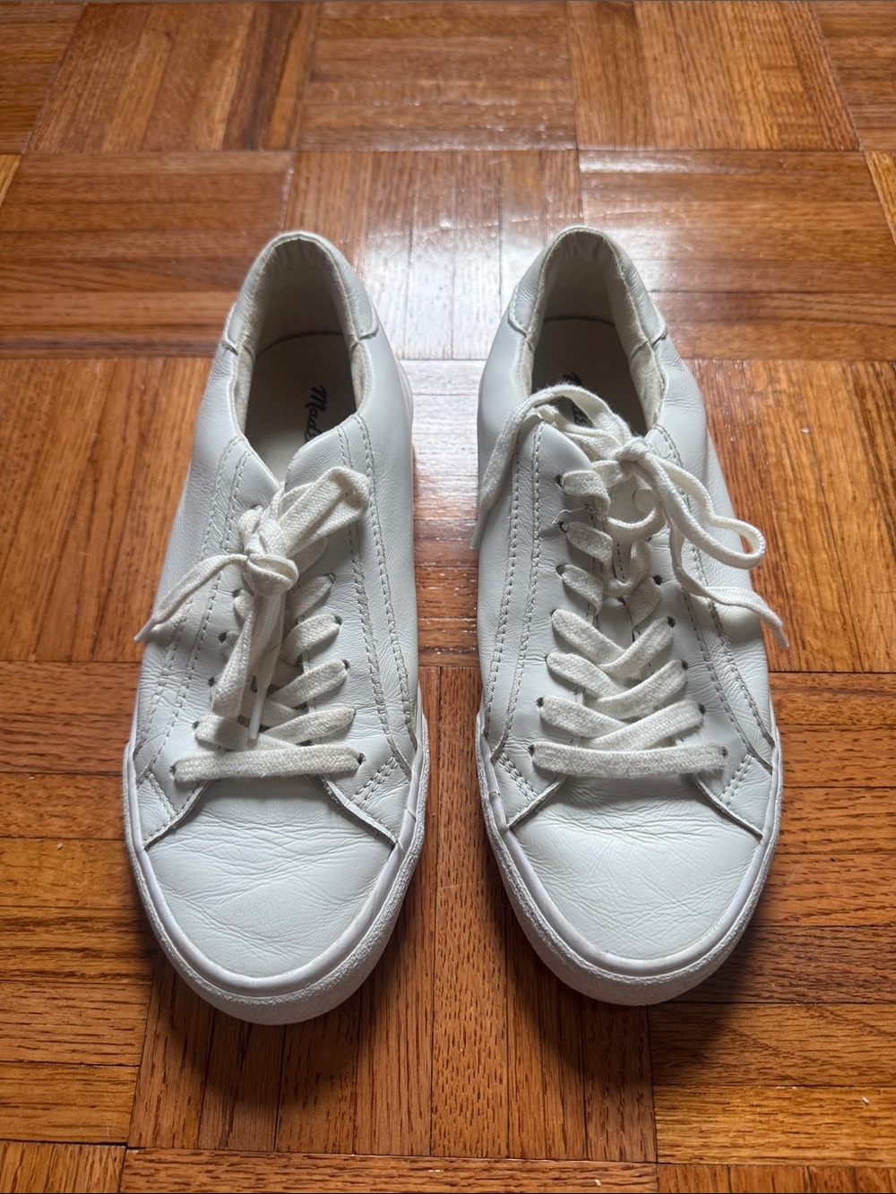 Madewell Off-White Leather Slip-On Sneakers